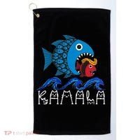 Kamala Fish Eat Fish Golf Towel thumb 0