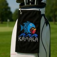 Kamala Fish Eat Fish Golf Towel thumb 2