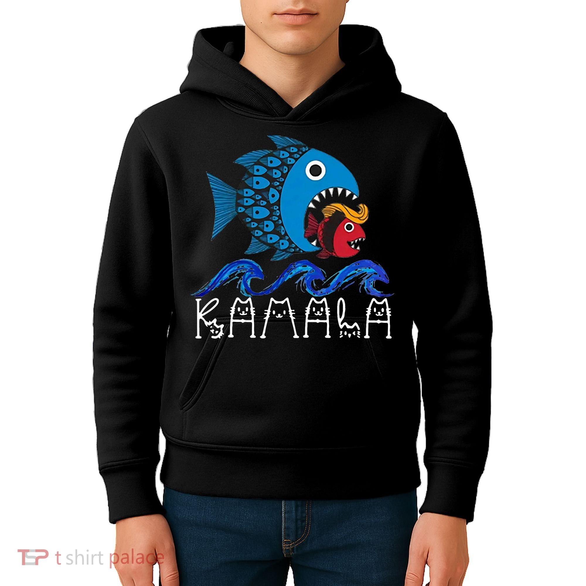 Kamala Fish Eat Fish Kids Hoodie