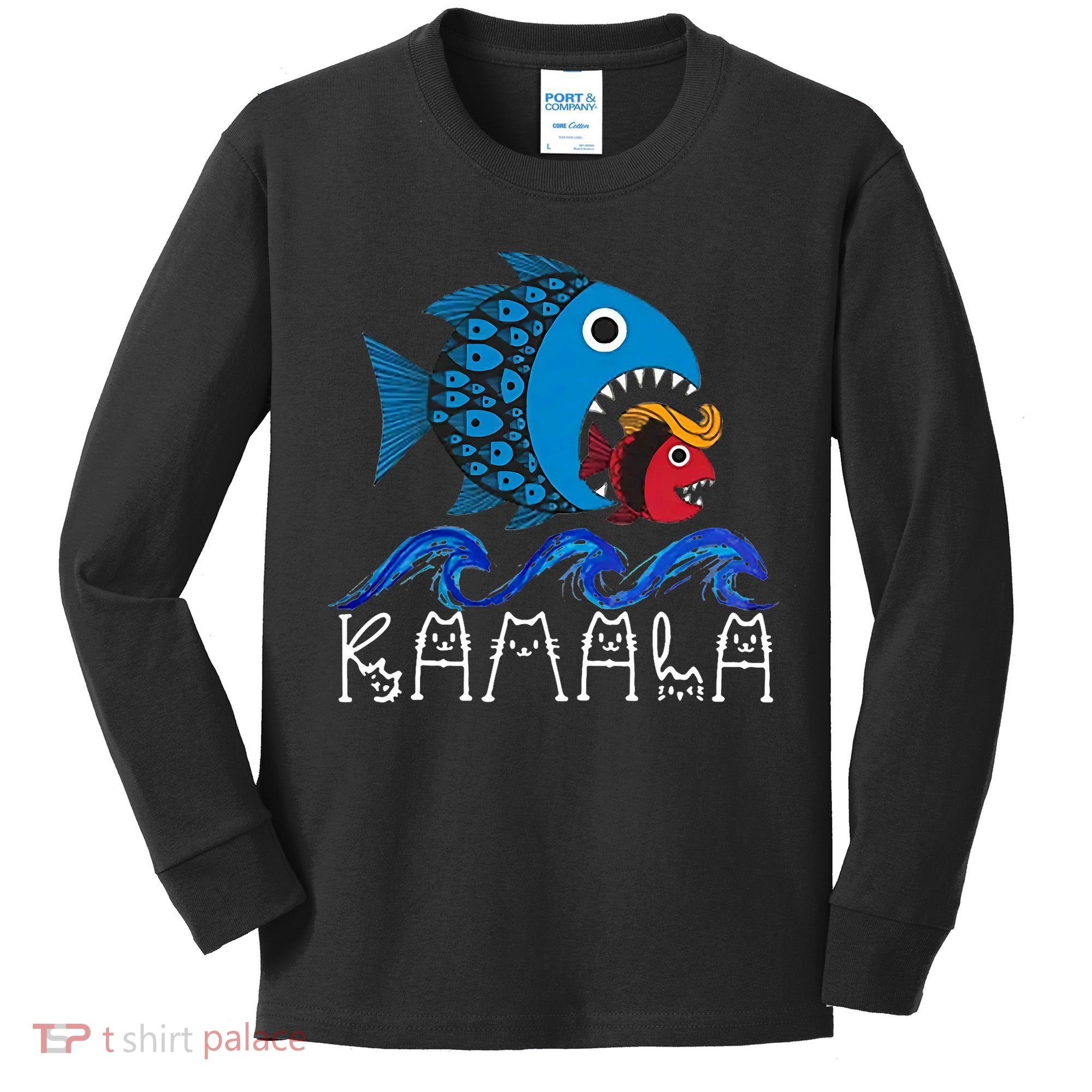 Kamala Fish Eat Fish Kids Long Sleeve Shirt