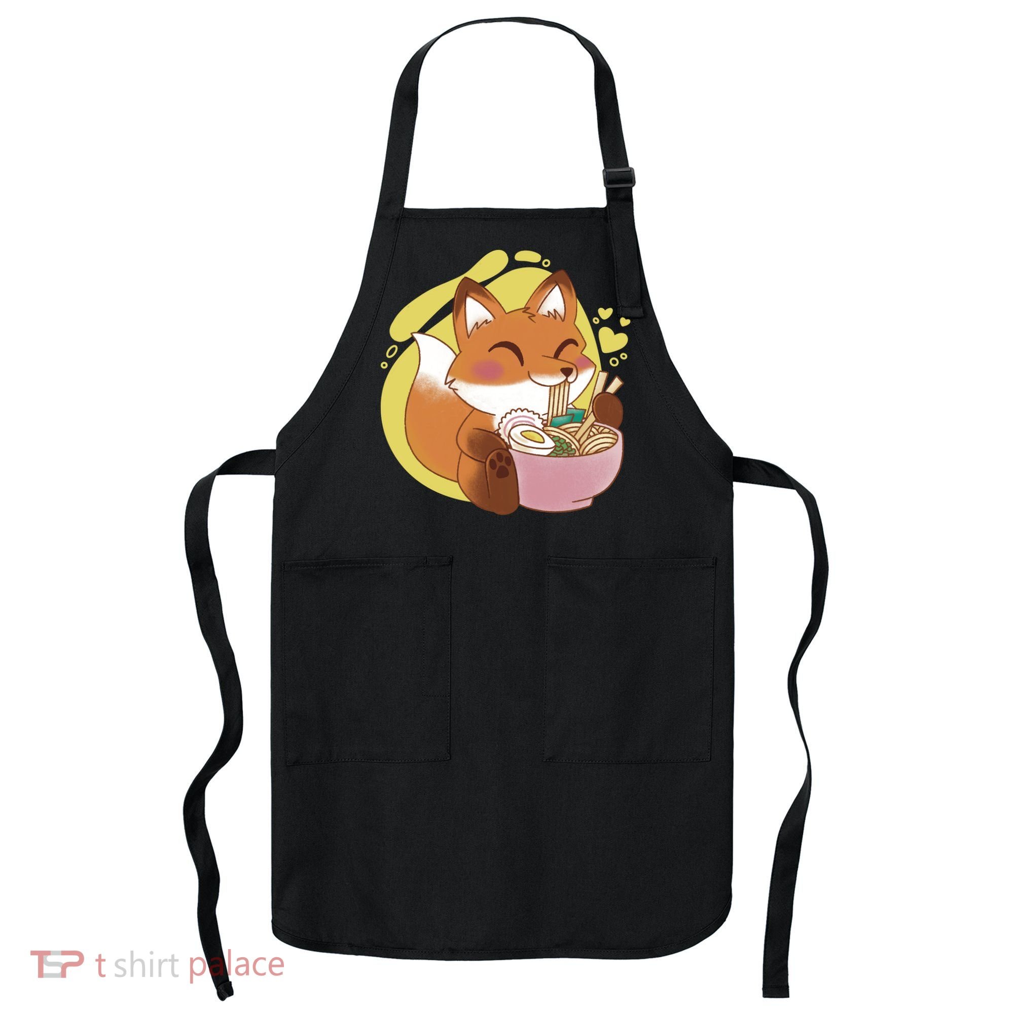 Kawaii Fox Eating Ramen Apron