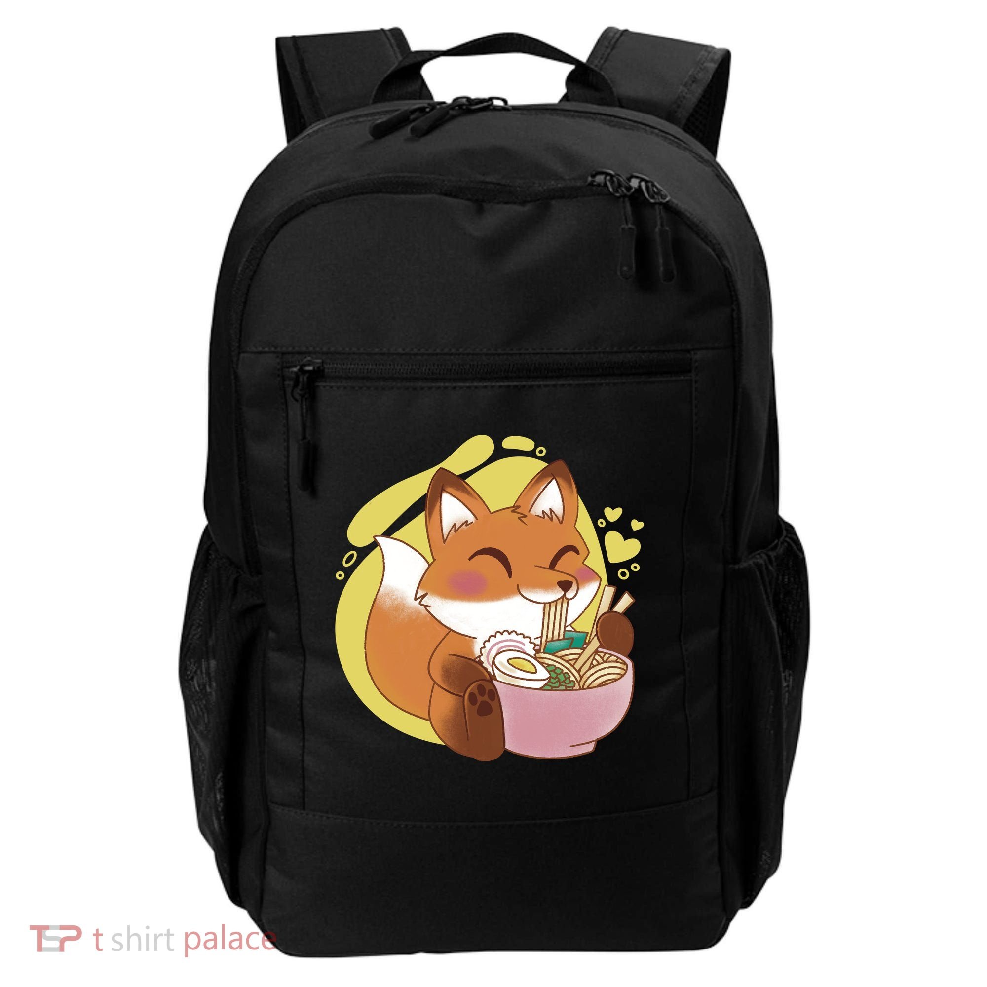 Kawaii Fox Eating Ramen Backpack