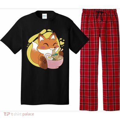 Kawaii Fox Eating Ramen Pajama Set