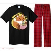 Kawaii Fox Eating Ramen Pajama Set thumb 0