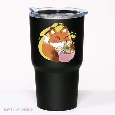 Kawaii Fox Eating Ramen Tumbler