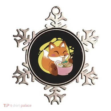 Kawaii Fox Eating Ramen Ornament