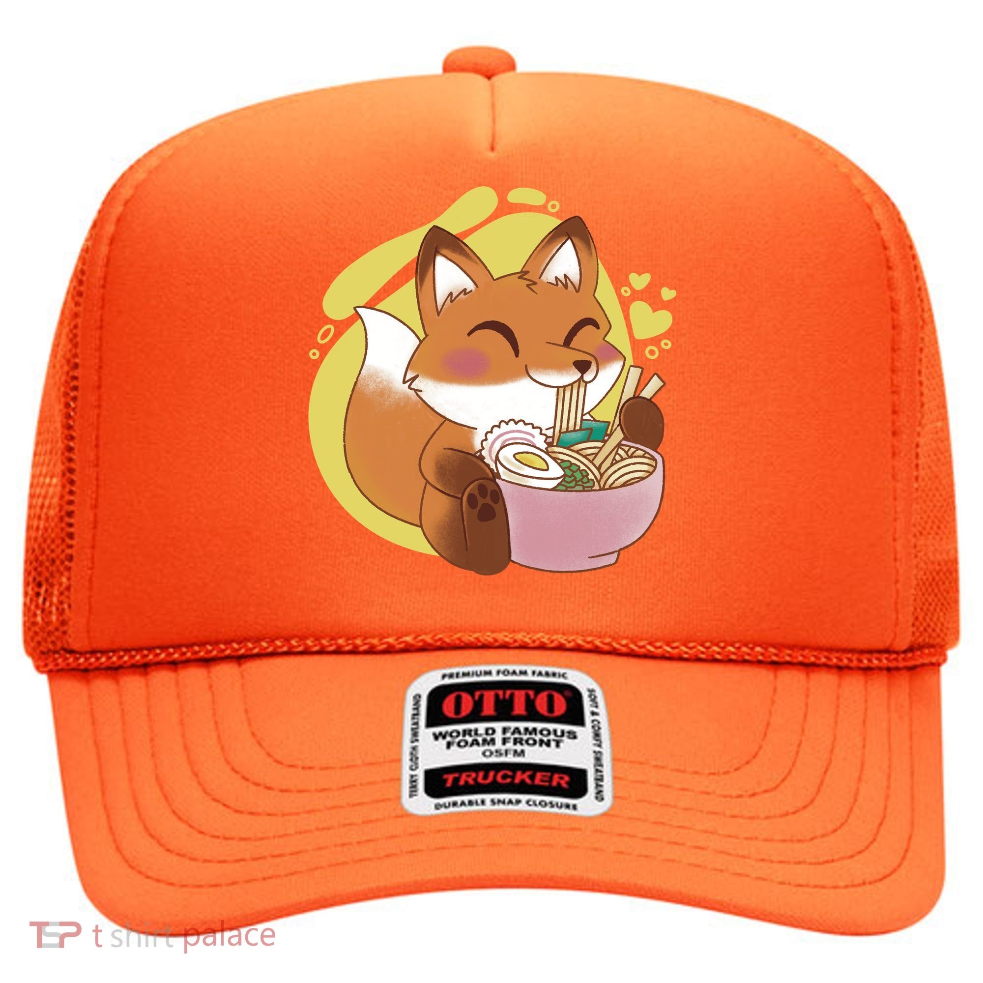 Kawaii Fox Eating Ramen Hat