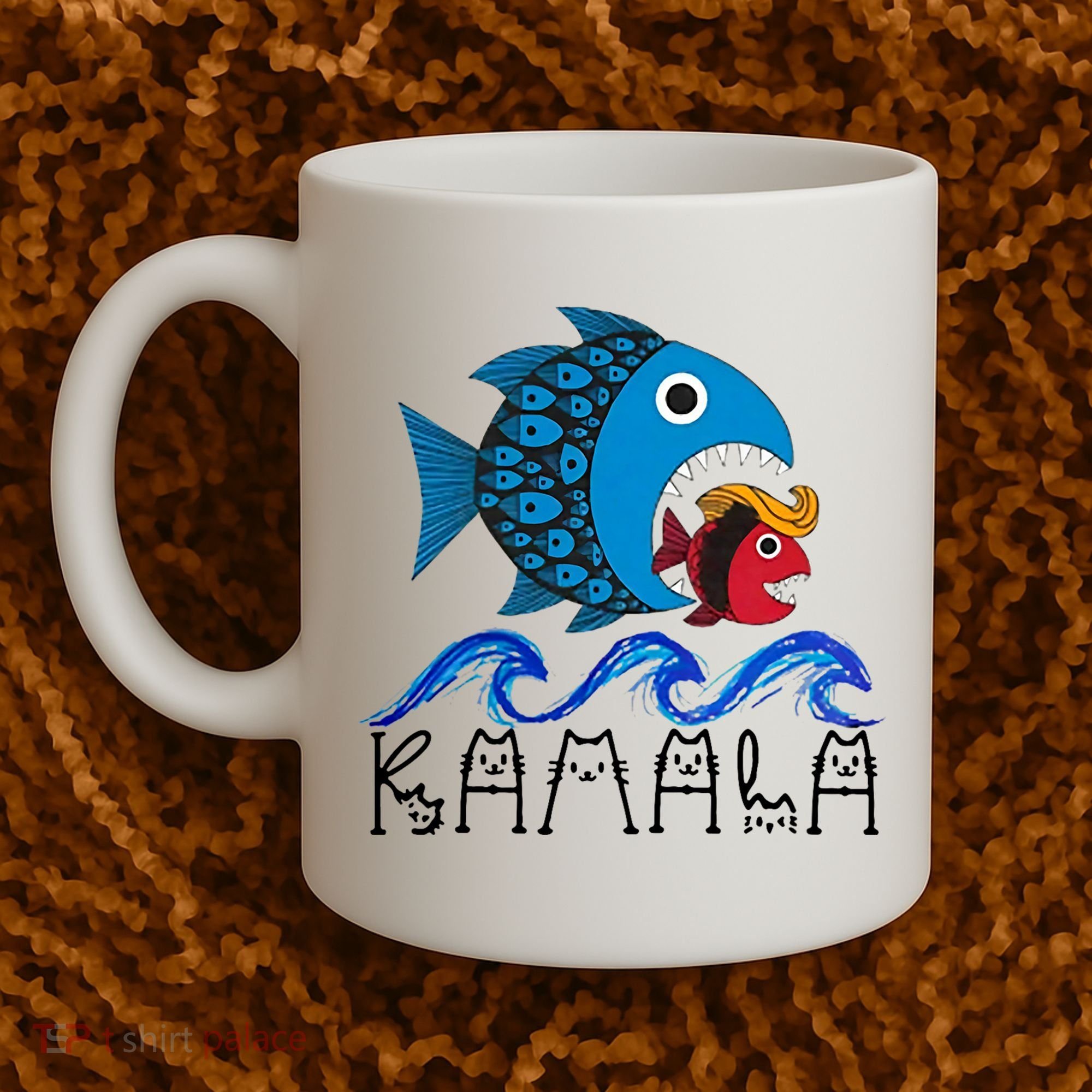 Kamala Fish Eat Fish Coffee Mug