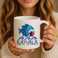 Kamala Fish Eat Fish Coffee Mug thumb 3