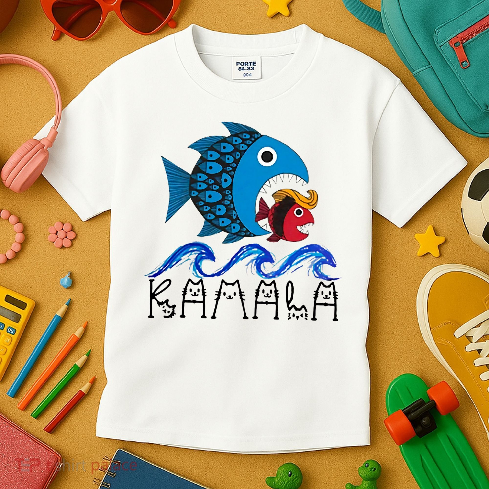 Kamala Fish Eat Fish Kids T-Shirt
