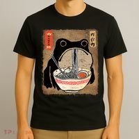 Kawaii Frog Eating Ramen Japanese Food Anime Teen T-Shirt thumb 3