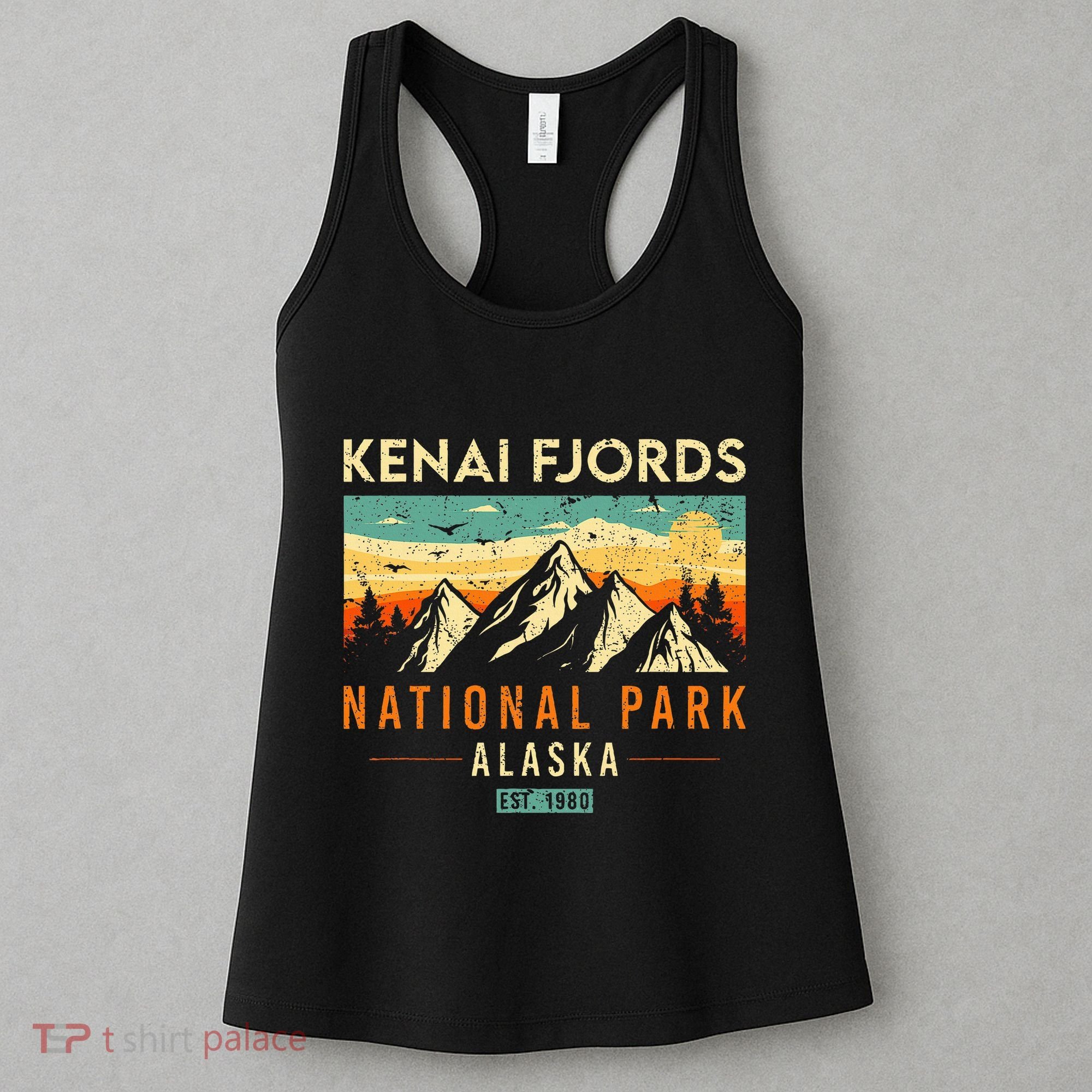 Kenai Fjords Est. 1980 Retro Alaska National Park Women's Tank Top
