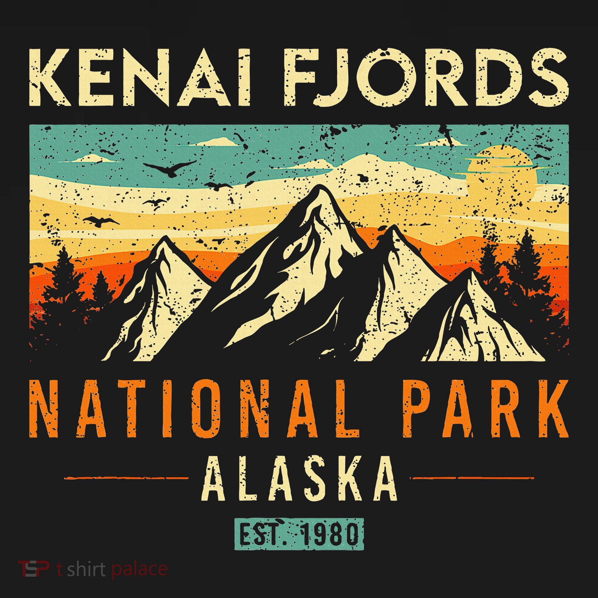 Kenai Fjords Est. 1980 Retro Alaska National Park Women's Tank Top