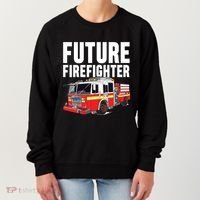 Kids Future Firefighter Fire Truck Theme Birthday Boy Women's Sweatshirt thumb 0