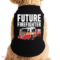 Kids Future Firefighter Fire Truck Theme Birthday Boy Doggie Tank thumb 0
