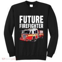 Kids Future Firefighter Fire Truck Theme Birthday Boy Sweatshirt thumb 0