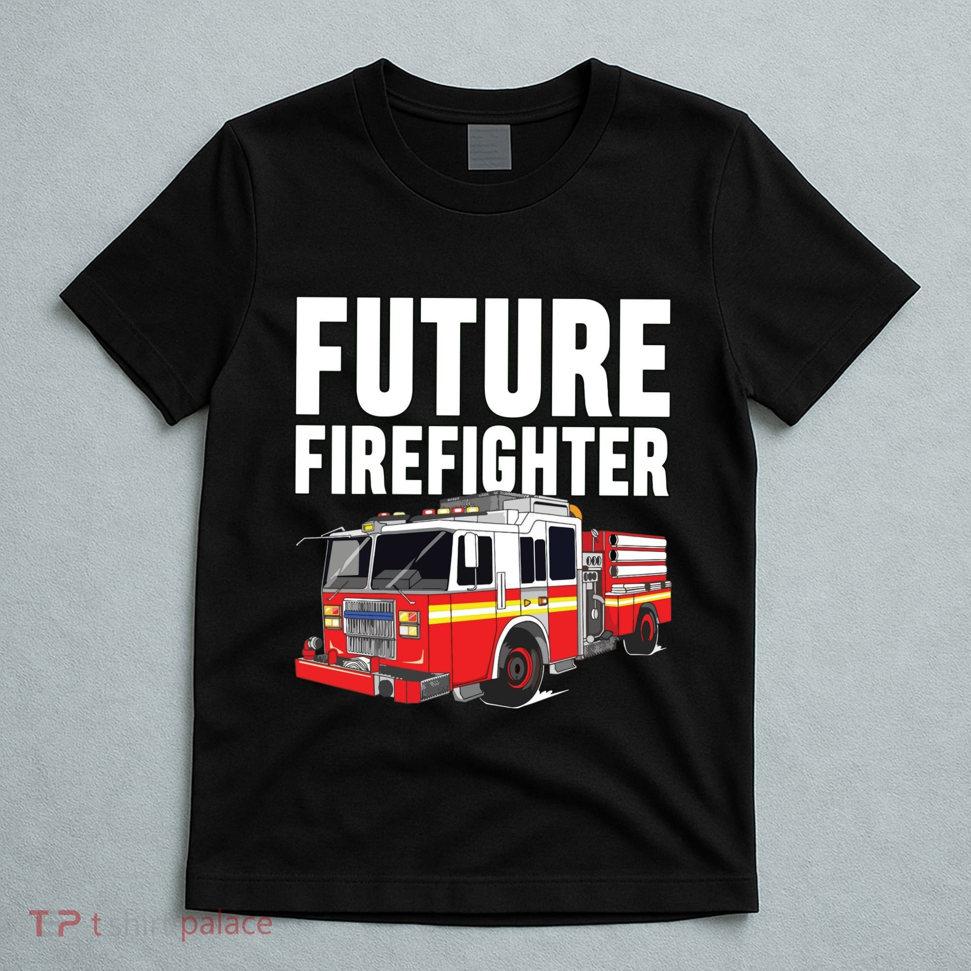 Kids Future Firefighter Fire Truck Theme Birthday Boy T-Shirt
