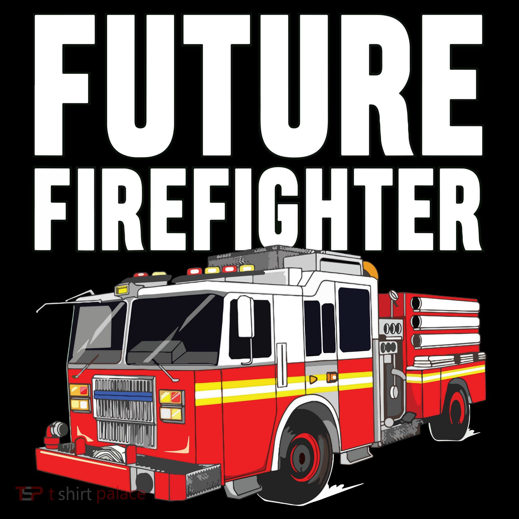 Kids Future Firefighter Fire Truck Theme Birthday Boy Women's Hoodie