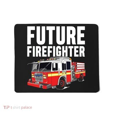 Kids Future Firefighter Fire Truck Theme Birthday Boy Mousepad