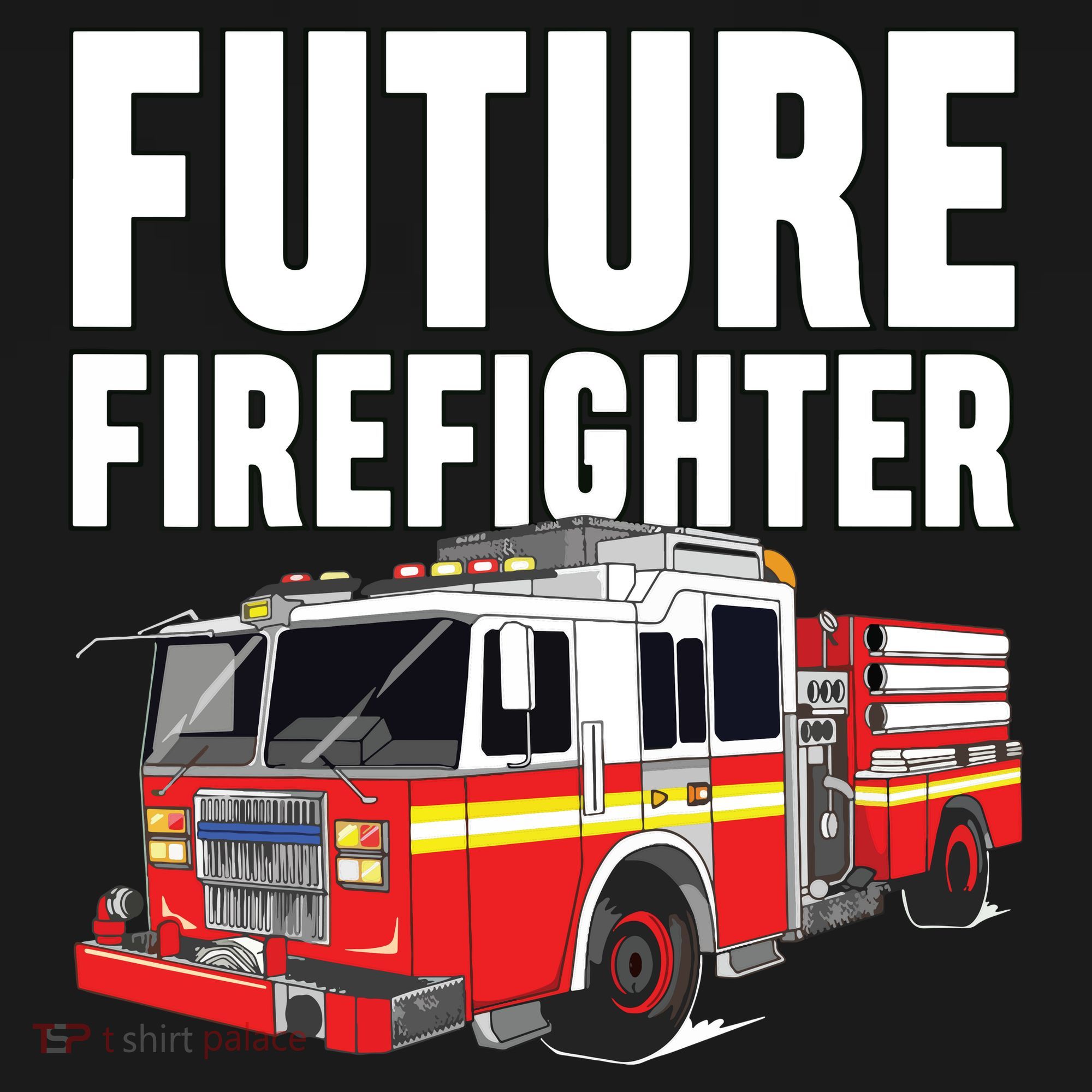 Kids Future Firefighter Fire Truck Theme Birthday Boy Mousepad
