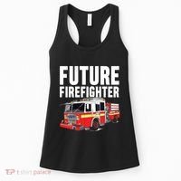 Kids Future Firefighter Fire Truck Theme Birthday Boy Women's Tank Top thumb 0