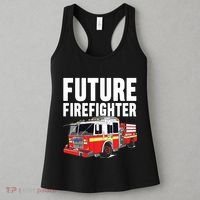 Kids Future Firefighter Fire Truck Theme Birthday Boy Women's Tank Top thumb 3