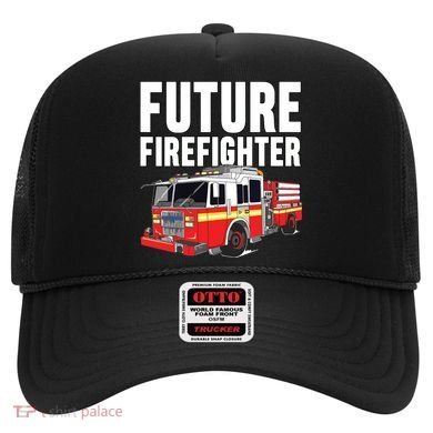 Kids Future Firefighter Fire Truck Theme Birthday Boy Hat