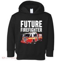 Kids Future Firefighter Fire Truck Theme Birthday Boy Toddler Hoodie thumb 0