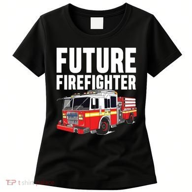 Kids Future Firefighter Fire Truck Theme Birthday Boy Women's T-Shirt