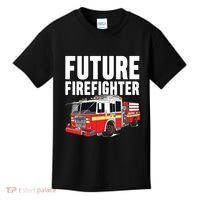 Kids Future Firefighter Fire Truck Theme Birthday Boy Kids T-Shirt thumb 0