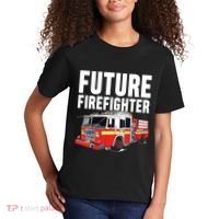 Kids Future Firefighter Fire Truck Theme Birthday Boy Kids T-Shirt thumb 2