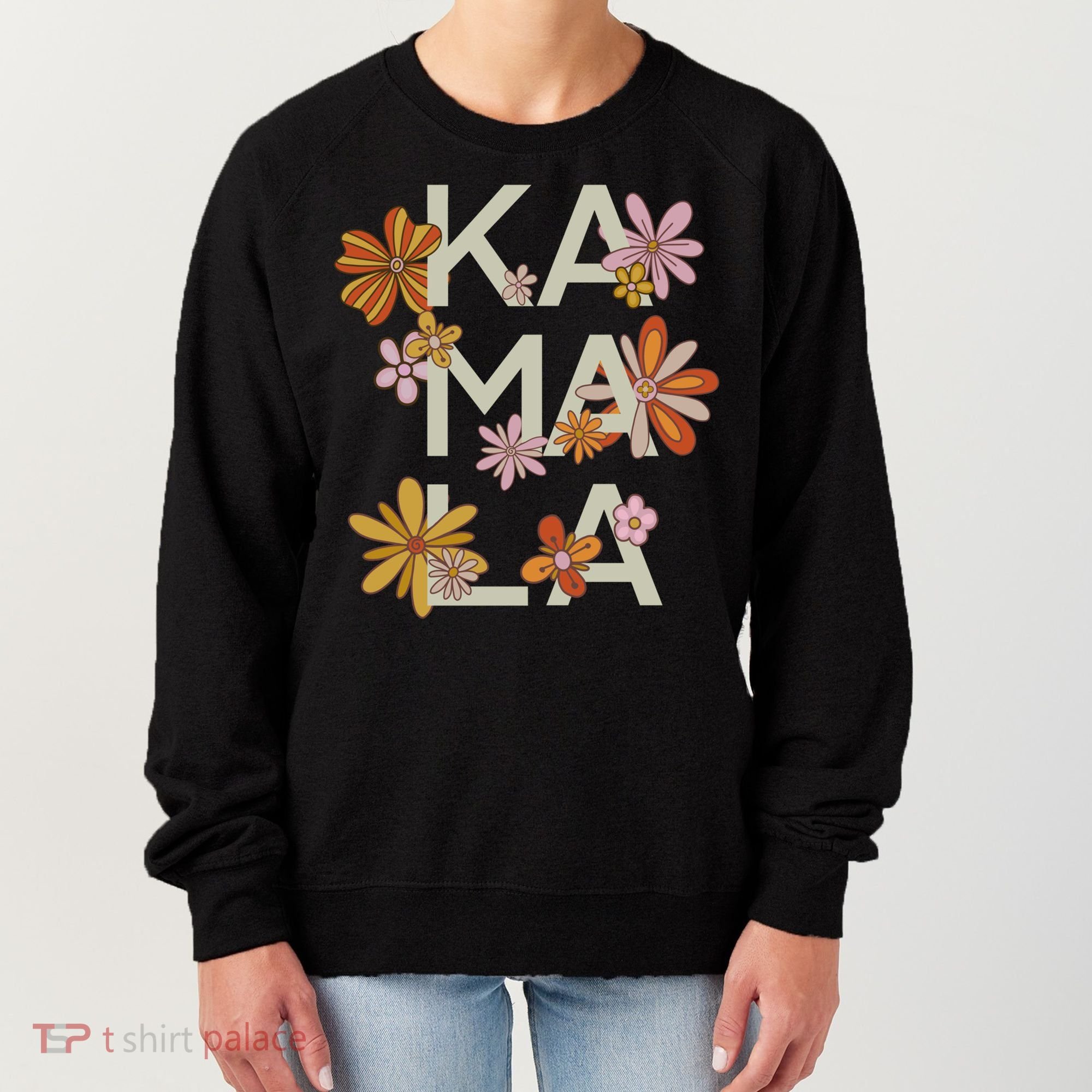 Kamala Flowers Groovy Retro Cute Gift Women's Sweatshirt