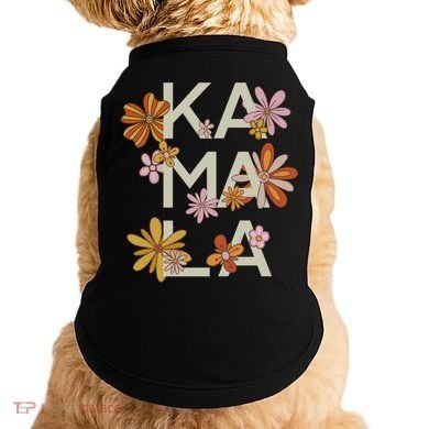 Kamala Flowers Groovy Retro Cute Gift Doggie Tank