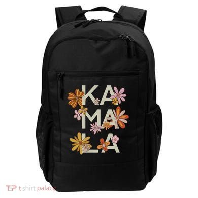 Kamala Flowers Groovy Retro Cute Gift Backpack