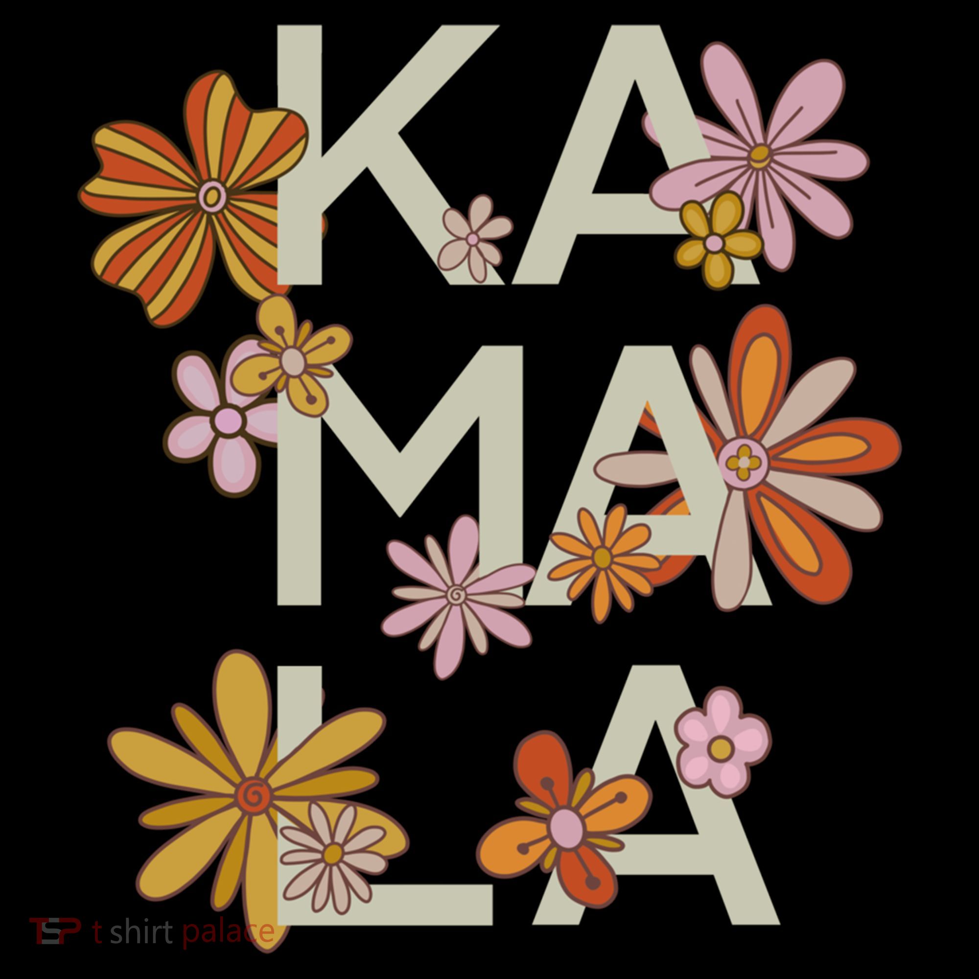 Kamala Flowers Groovy Retro Cute Gift Bucket Hat
