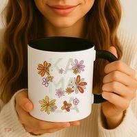 Kamala Flowers Groovy Retro Cute Gift Coffee Mug thumb 3