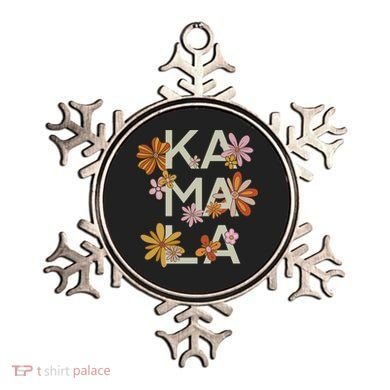 Kamala Flowers Groovy Retro Cute Gift Ornament
