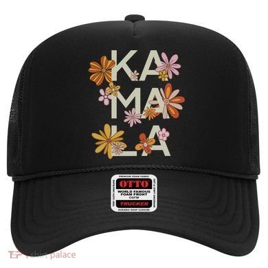 Kamala Flowers Groovy Retro Cute Gift Hat