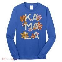 Kamala Flowers Groovy Retro Cute Gift Long Sleeve Shirt thumb 0