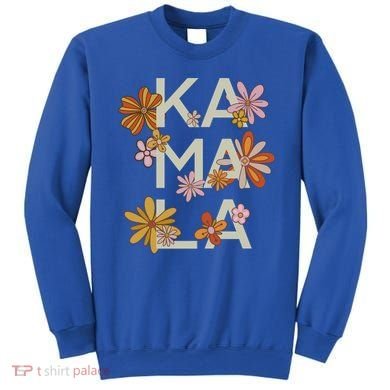 Kamala Flowers Groovy Retro Cute Gift Sweatshirt