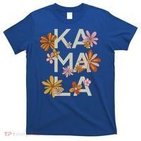 Kamala Flowers Groovy Retro Cute Gift T-Shirt thumb 0
