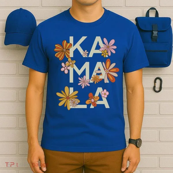 Kamala Flowers Groovy Retro Cute Gift T-Shirt