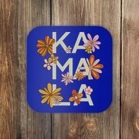 Kamala Flowers Groovy Retro Cute Gift Coaster thumb 0