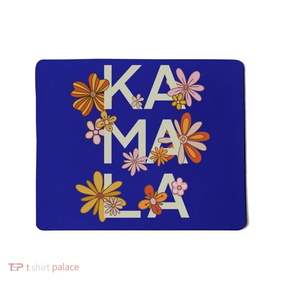 Kamala Flowers Groovy Retro Cute Gift Mousepad