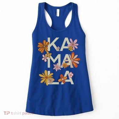 Kamala Flowers Groovy Retro Cute Gift Women's Tank Top