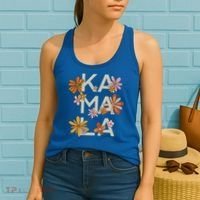 Kamala Flowers Groovy Retro Cute Gift Women's Tank Top thumb 2