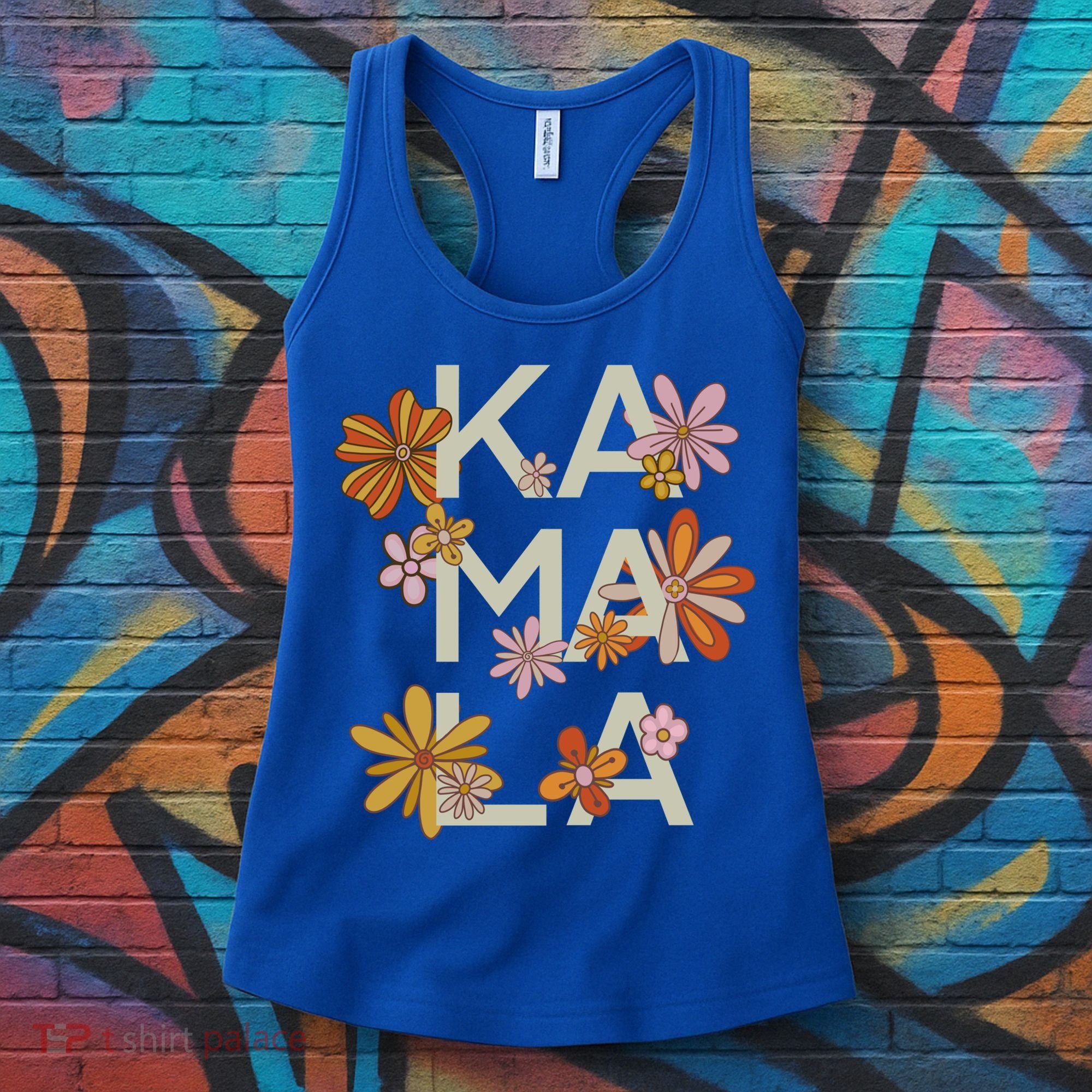 Kamala Flowers Groovy Retro Cute Gift Women's Tank Top