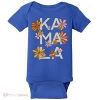 Kamala Flowers Groovy Retro Cute Gift Baby Bodysuit thumb 0