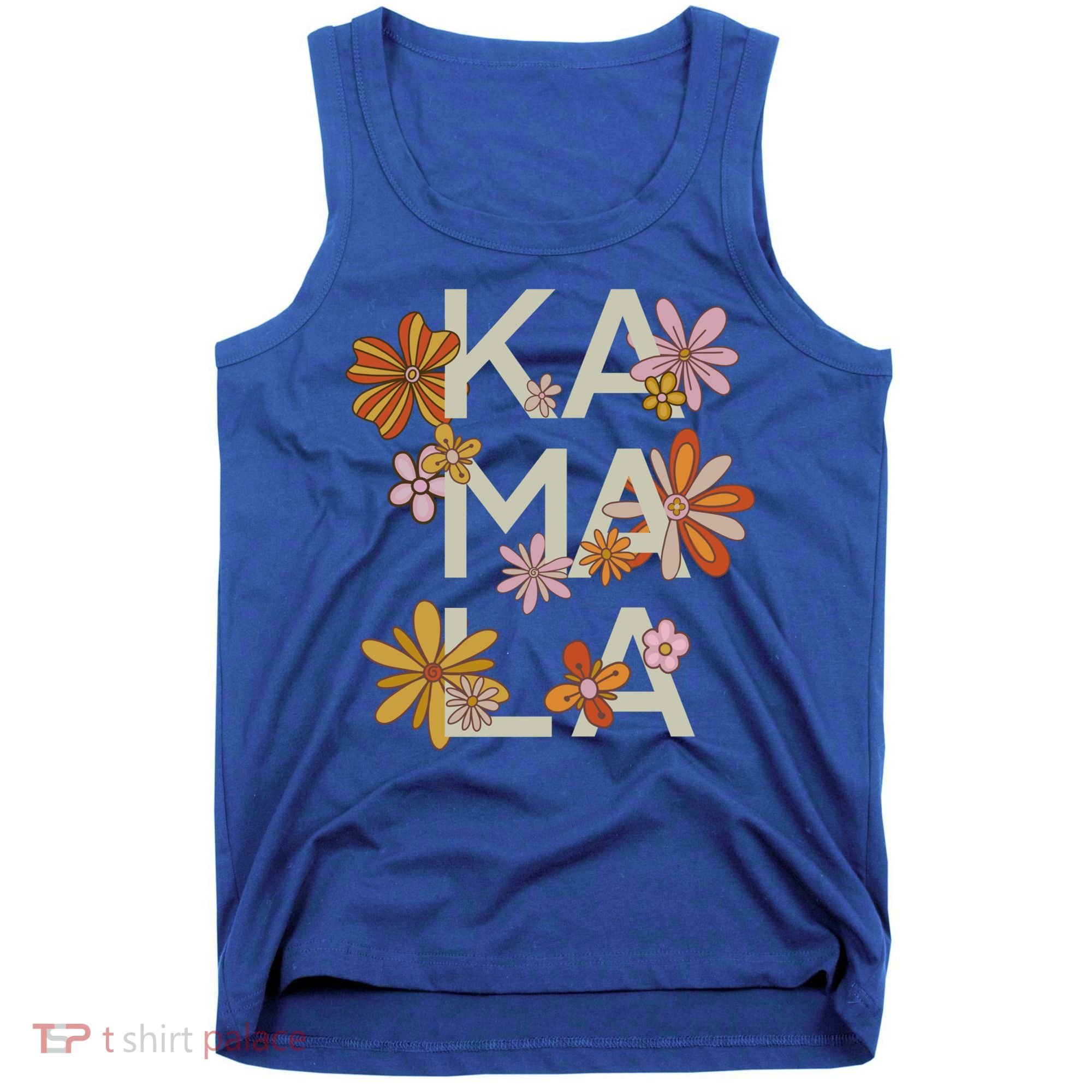 Kamala Flowers Groovy Retro Cute Gift Tank Top