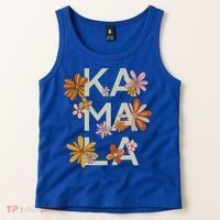 Kamala Flowers Groovy Retro Cute Gift Tank Top thumb 2